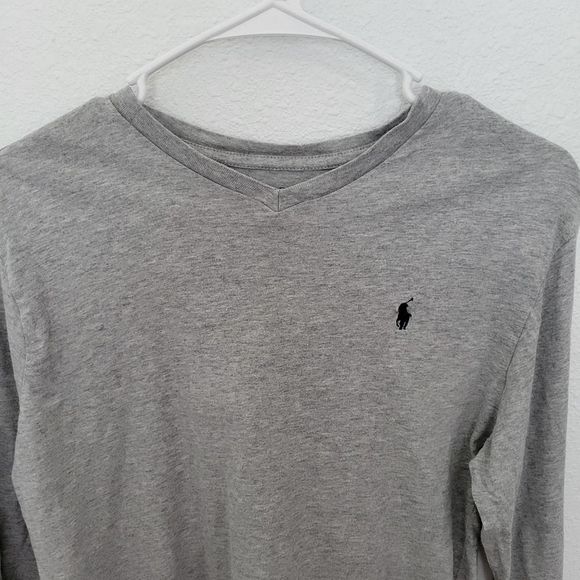 Polo Ralph Lauren Boy's Gray Long Sleeve T-Shirt Size L 14/16 - Picture 2 of 4